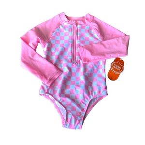 Wonder Nation Pink Rashguard Swimwear